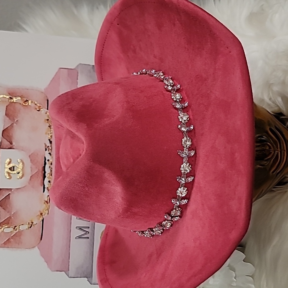 💕Pink Barbie Western Cowboy Hat with Rhinestone Band💕 - Picture 3 of 9